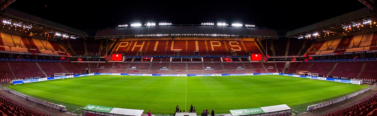 PSV Stadium at night
