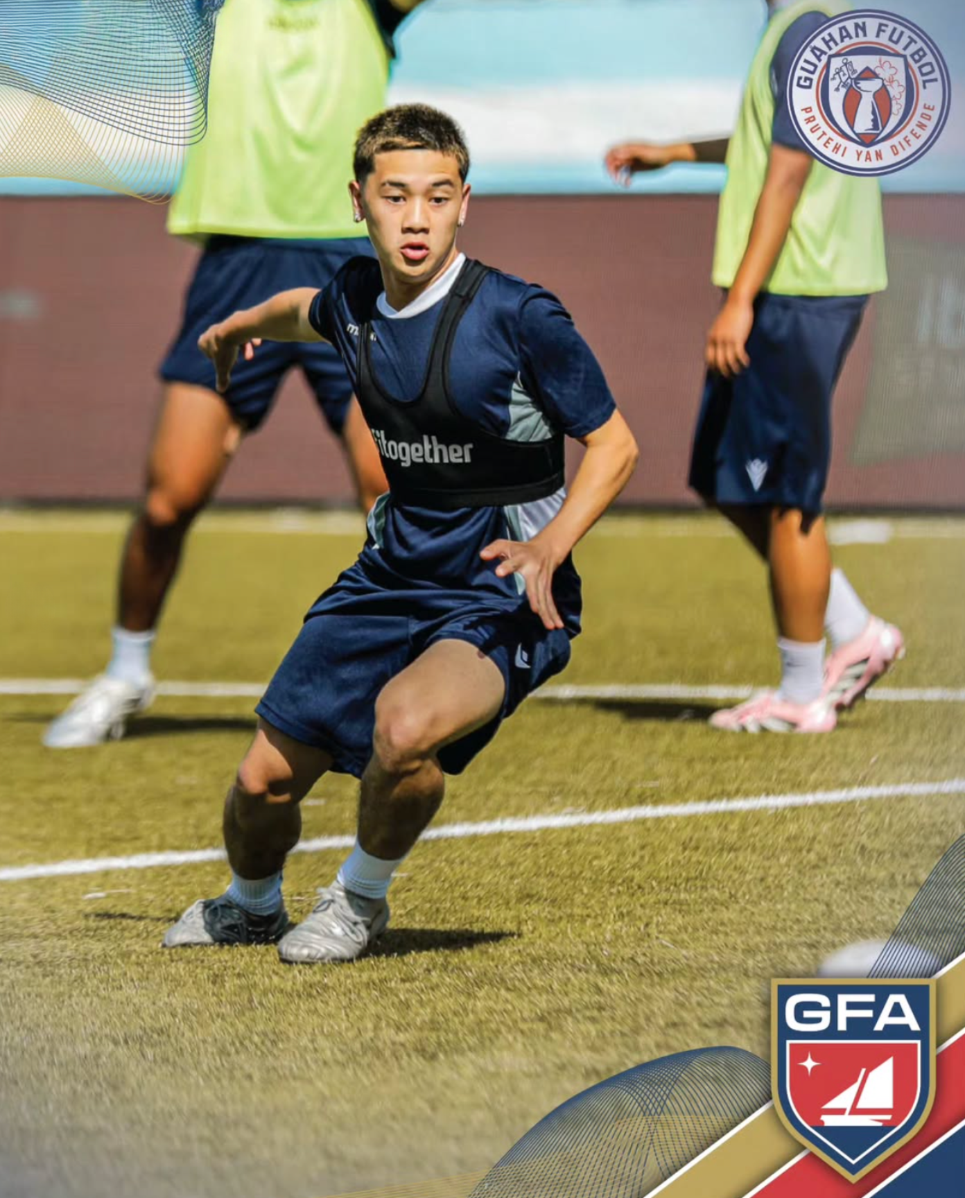 Christian Benavente training with the Guam national team squad